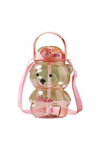1200 Ml Smile Minnoş Desenli Ayıcık Model Su Matarası Yavrulu Su Şişesi Suluk Ve Matara Bpa Free Pem Diğer