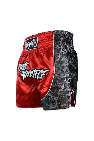 Dragondo Mt3409 Trust Yourself Kırmızı Muay Thai Kick Boks Şortu Kırmızı