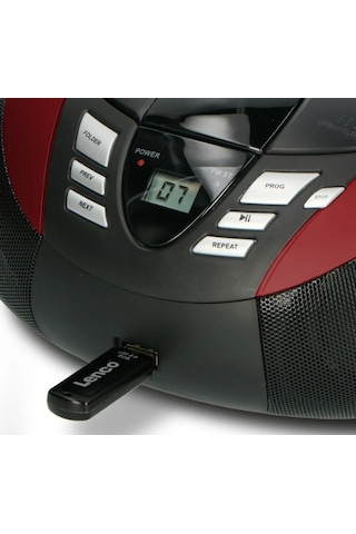 Lenco Scd-37 Usb Kırmızı - Taşınabilir Fm Radyo Cd Ve Usb Oynatıcı - Kırmızı