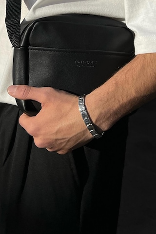 Gümüş Kaplama İtalyan Charm Bileklik - Erkek Gümüş