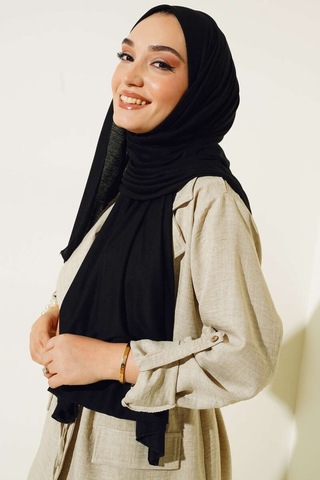 Unika Boutique Kadın Penye Şal Kaymaz Siyah