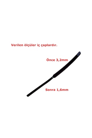 1 Metre 3,2mm Siyah Isı İle Daralan Makaron Kablo Izolasyon
