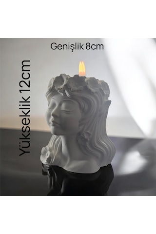 Taş Tozu Prenses Mumluk Mum Çok Renkli