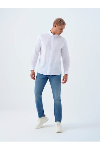 Loft Regular Fit Beyaz Erkek Gömlek Lf2038874 Beyaz