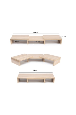 Çift Monitör Standı Ekran Yükseltici Bilgisayar Masaüstü Düzenleyici