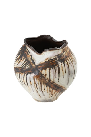 Mudo Home Themıs Vazo 27x25cm Kahverengi