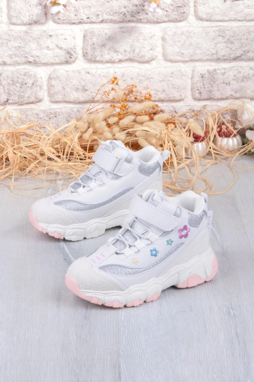 Fort Cool Bella Rahat Sıcak Astar Kaymaz Taban Kız Çocuk Bot Beyaz