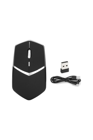 Kablosuz Fare Bluetooth 2.4ghz Usb Type C Şarj Edilebilir 800 1200 1600dpı 4 Düğmeli Ofis Faresi Dizüstü Bilgisayar İçin Siyah