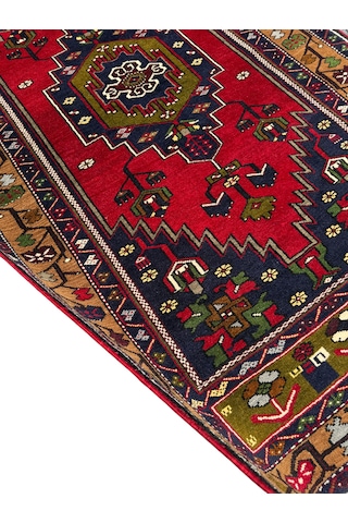 El Dokuma Sıfır Büyük Yahyalı Halısı 133x235 Lacivert Yün Halı