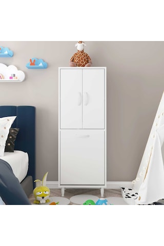 Alkurhome Modilayn Loretta New 50X140 Cm Oyuncak Dolabı, Düzenleyici Çamaş Beyaz