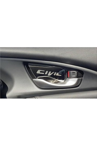 Honda - Civic Fc5 2016-2020 Uyumlu İç Kapi Kolu İç Kaplama Füme