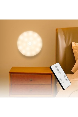 Shineyee Abs Kasa 3w 18 Led 360 Yumuşak Işık, Uyumunu Bozmayan, Kolay Kurulum, Yatak Odası, Mutfak, Dolap Için Kablosuz Led Gece Lambası Pil Dahil Değil Diğer