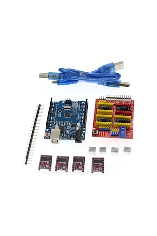 Geeksen 3d Yazıcı Cnc Shield V3 Geliştirme Kartı - A4988/8825 Adım Motor Sürücü, 2.5a Akım, 1/32 Adım Modu, İyileştirilmiş Isı Dağıtımı