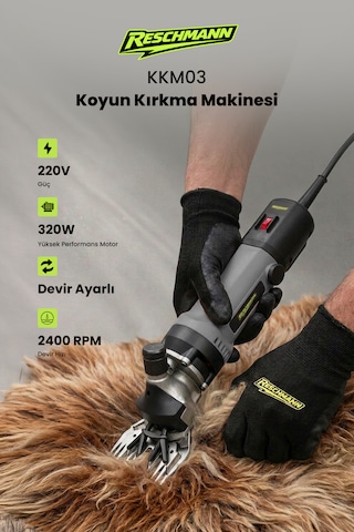 R-kkm03 Gri Profesyonel Koyun Kırkma Makinesi 320w - 2400 Rpm R-kkm03 Gri Profesyonel Koyun Kırkma Makinesi 320w - 2400 Rpm