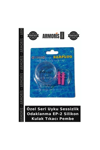 Özel Seri Uyku Sessizlik Odaklanma Ep-2 Silikon Kulak Tıkacı Pembe