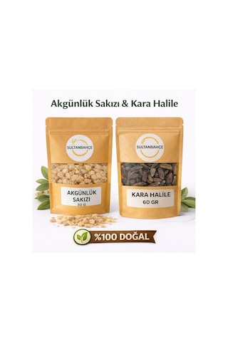 Sultanbahçe Kara Halile & Sarı Halile İkili Paket Doğal, Katkısız - 2x100g
