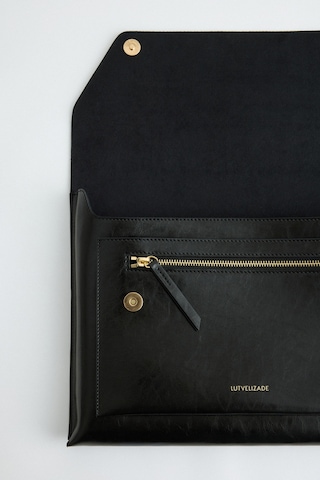 Lutvelizade Çanta 2534 Çok Gözlü Clutch Siyah Kadın Çanta