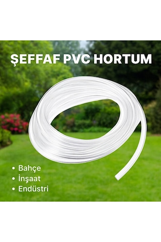 Dyzer Şeffaf Pvc Hortum Özel Üretim 5x8 İç Çap: 5 Mm Dış Çap: 8 Mm -- 2 Metre