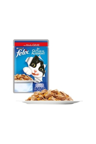 Sığır Etli Pouch Yaş Kedi Maması 85 Gr X 5 Adet