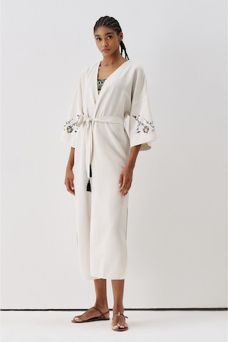 Sagaza Studio Ss6186 Keten Bağlamalı Kimono Siyah