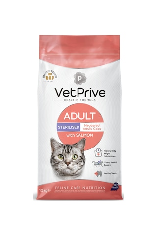 Vet Prive Sterilised Balıklı Kısırlaştırılmış Kedi Maması 10 Kg