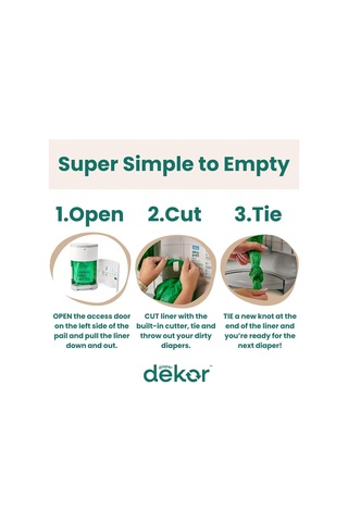 Diaper Dekor Eko Classic Bebek Bezi Kovası, Beyaz / Sadece Çevre Dostu Bebek Bezi Kovası%70 Geri Dönüştürülmüş Diğer