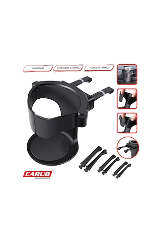 Carub Bardaklık Havalandırmaya Monte Siyah Lüx