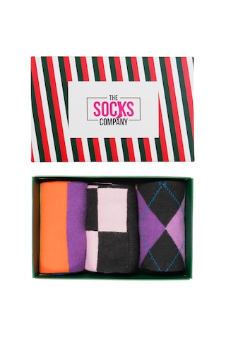 The Socks Company 3'lü Desenli Kadın Çorap Set 23kdcr179p Çok Renkli