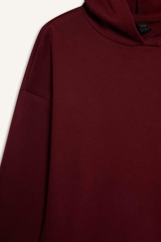 Defacto Relax Fit Kapüşonlu Basic Düz Kalın Sweatshirt D9935ax25wnbr115 Bordo