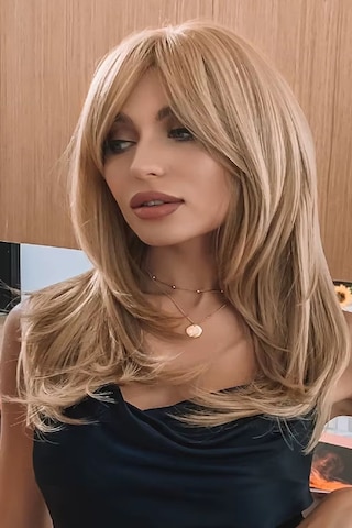 Caş Dekorasyon Bal Köpüğü Renk Kahküllü Katlı Kesimli Peruk Bal Köpüğü