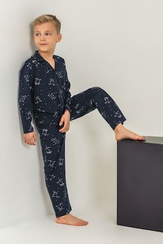 Rolypoly Erkek Çocuk Polar Bear Lacivert Gömlek Pijama Takımı Rp3865-c-v1 Rp3865-c-v1