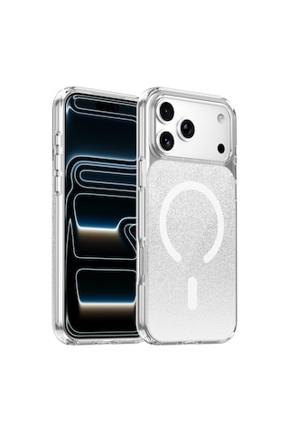 Onegif - 973 - Apple Uyumlu iPhone 17 Pro Sora Simli Magsafe Kapak - Glblseme - - Beyaz