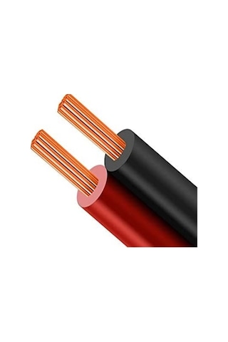 Kablo 2 X 0,75 Mm Bitişik Yassı Kordon Hoparlör Kablosu Siyah 10metre Diğer