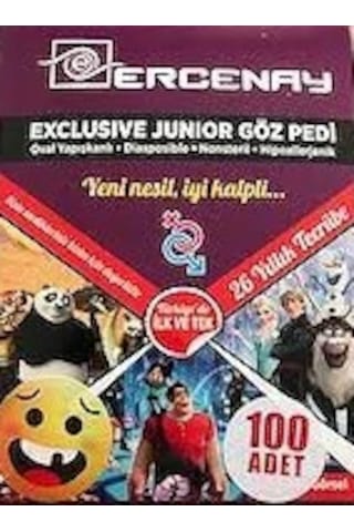 Ercenay Çocuk Göz Kapama Bandı Emojili 100 Adet