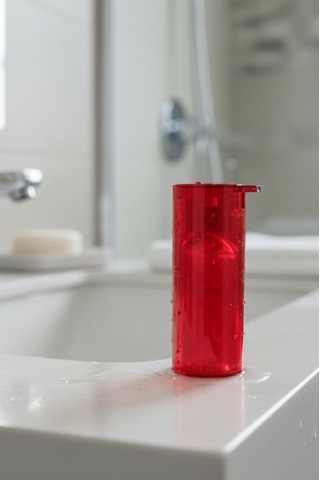 Kırmızı Akrilik Sıvı Sabunluk 250 Ml Diğer