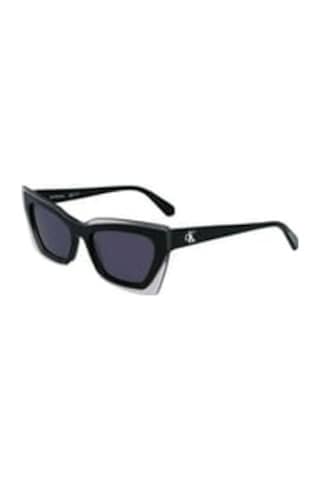 Calvin Klein Jeans Ckj 23656s 001 52 Kadın Cat Eye Kristal Siyah Kemik Güneş Gözlüğü Siyah