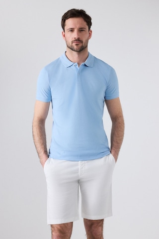 D's Damat Ds Damat Regular Fit Açık Mavi Pike Dokulu %100 Pamuk Kıvrılmaz Polo Yaka Nakışlı T-shirt 4HC14ORT51000 Açık Mavi