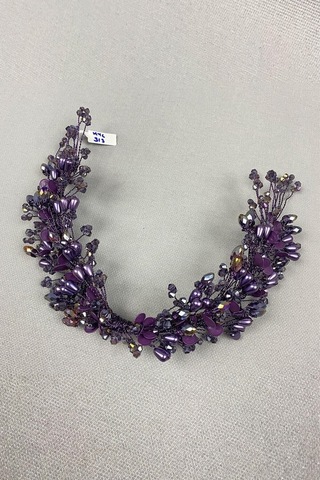 FdayAksesuar Gelin Saç Aksesuarı Mor Berra Model Çift Taraflı Gelin Saç Aksesuarı FRDY31657