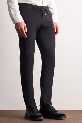 Siyah Yan Cep Düz Paça Slim Fit Chino Casual Pantolon 1003255158 Siyah
