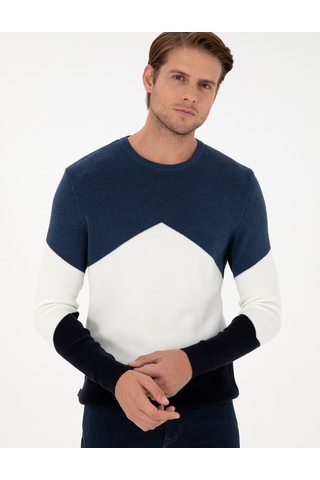 Pierre Cardin Erkek İndigo Kazak /triko 50296437-vr028 Indıgo İndigo