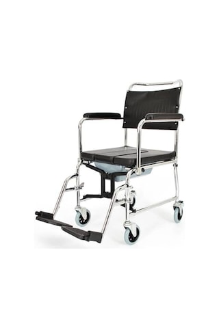 Medikaltec Klozetli Tuvaletli Tekerlekli Sandalye Engelli Hasta Banyo Tuvalet Sandalyesi