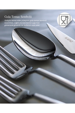 Vega 84 Parça Çatal Kaşık Bıçak Seti 304 18/10 Metalik