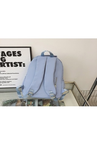 Geeksen Mavi Büyük Kapasiteli Japon Stili Ins Harajuku Üniversite Okul Çanta Orman Temalı Öğrenci Sırt Çantası MAvi