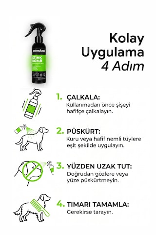Animology Stink Bomb Kötü Koku Giderici Yetişkin Köpek Bakım Ve Tarama Spreyi 250 Ml