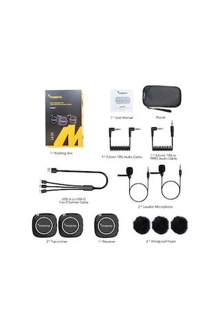 Maono Au-wm820a2 Dual Kablosuz Yaka Mikrofonu