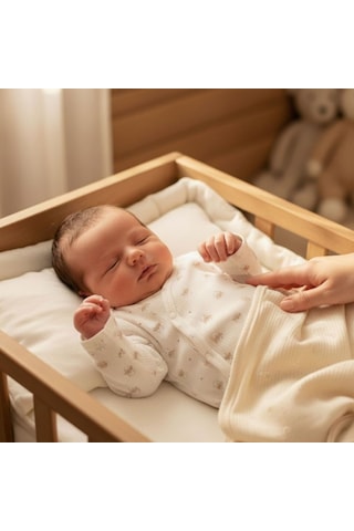 Sebi Bebe Kruvaze Geyikli Patiksiz Tulum 1143 Ekru