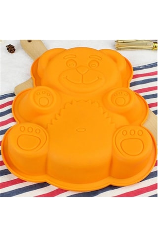 Mavi 3d Ayı Kek Kalıbı Silikon Jöle Fondan Kalıp Çerez Tava Tatlı Kalıp