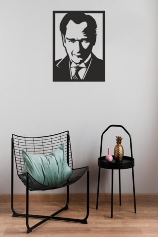 2 Ürün Al Tek Öde Atatürk Portre Ahşap Mdf + Türkiye Haritası