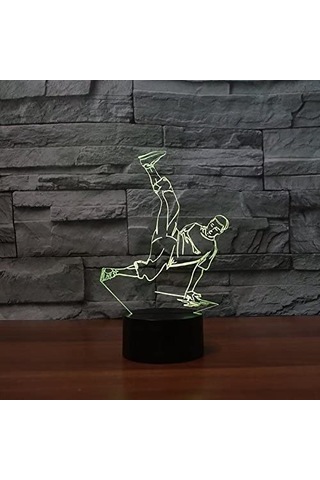 Wealthglow Renk Değiştiren 3d Dekoratif Şekilli Led Lamba - 12 Cm Ng5fys Siyah