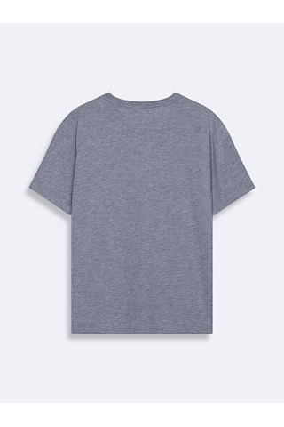 Ltb Jamabe Gri Erkek Sıfır Yaka Kısa Kol T-shirt 1225841866089203 Gri Açık